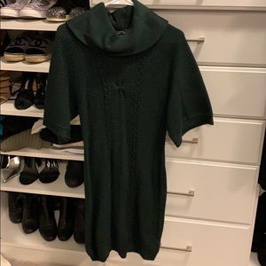 Green sweater dress